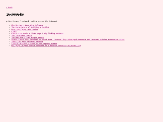 bookmarks screenshot