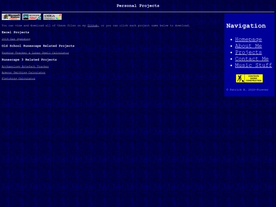 projects screenshot