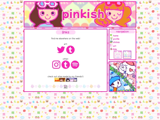 links screenshot