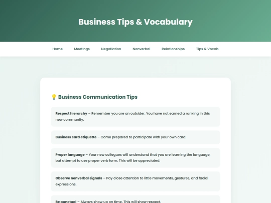 Assignment 3/tipsnvocab screenshot