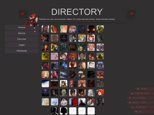 Characters/directoryCharacters screenshot