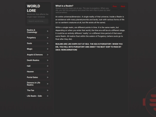 WorldInfo/infoLoreMasterlist screenshot