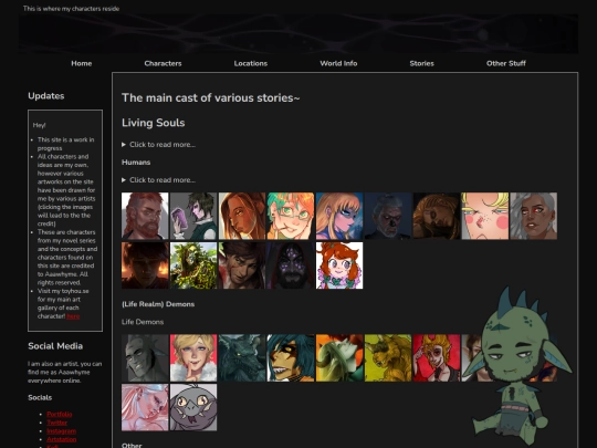 testingPages/OLDcharacterDirectory screenshot