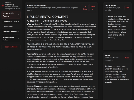 testingPages/worldLoreInfoTest screenshot