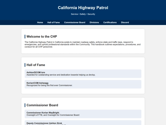 CHP screenshot