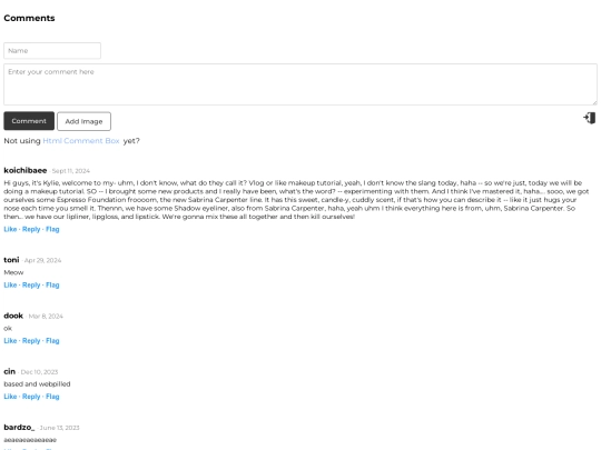 Comments screenshot