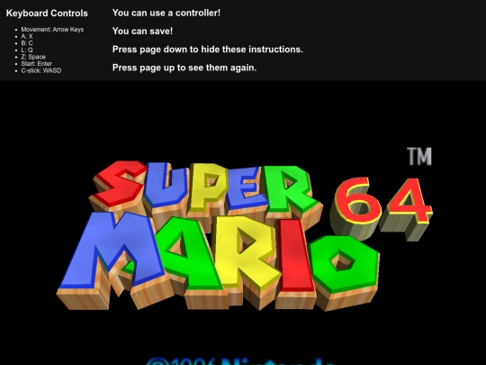 Super Mario 64 on the Web! 🐸 screenshot