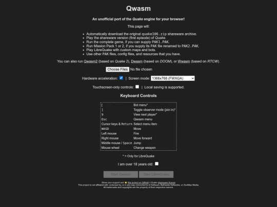 qwasm screenshot