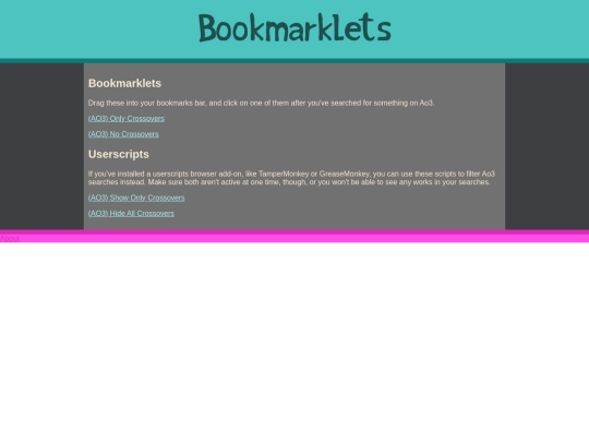 bookmarklets screenshot