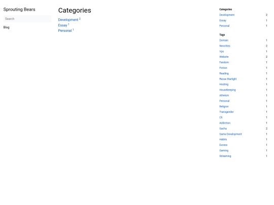 categories screenshot