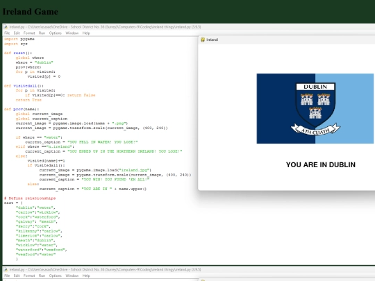 ireland game website screenshot