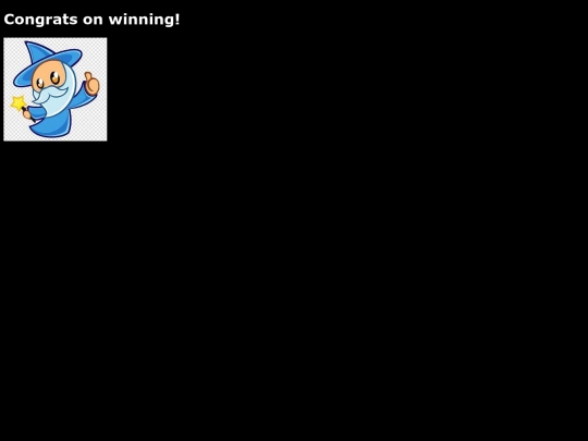 QuizWinningPage screenshot
