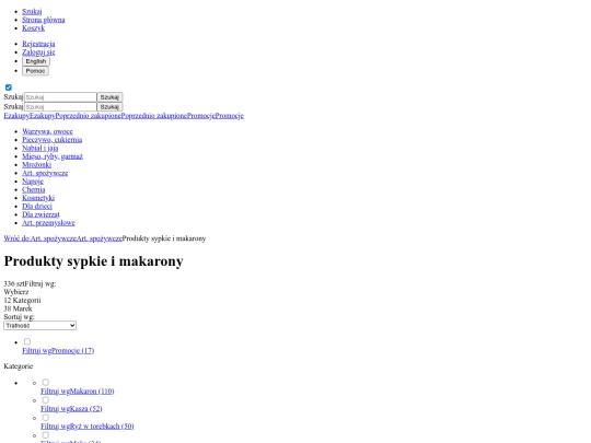 Produkty sypkie i makarony - Tesco Ezakupy screenshot