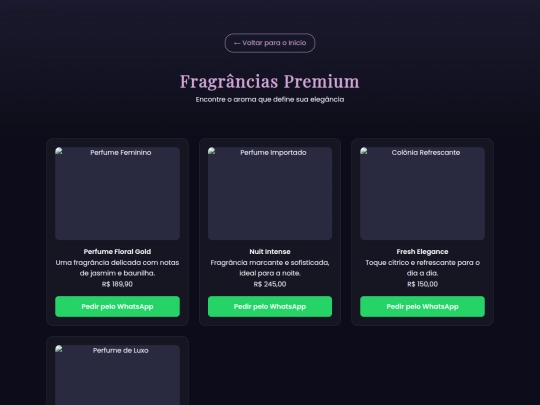 perfumes screenshot