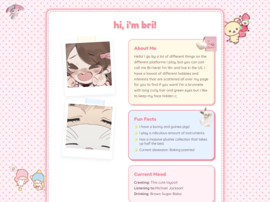 Main Site/aboutme screenshot