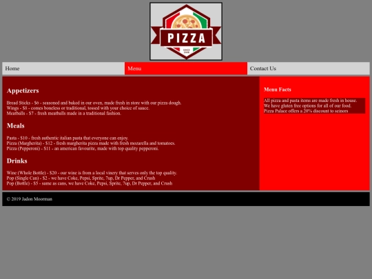menu screenshot