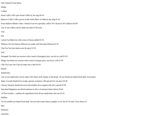 exercises/NaloMenu screenshot