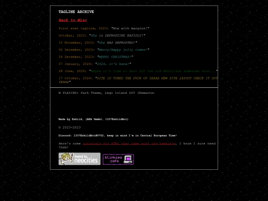 tagline_archive screenshot