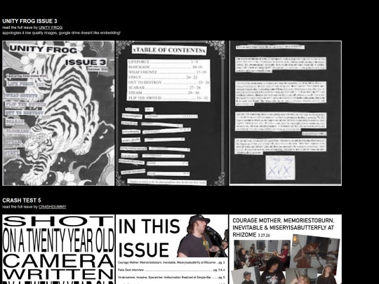 zines screenshot
