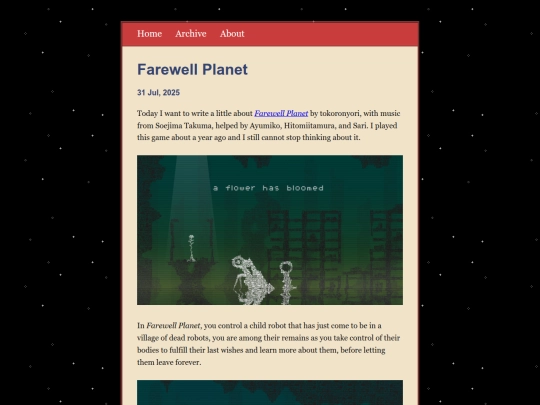 posts/2025-07-31-Farewell-Planet screenshot