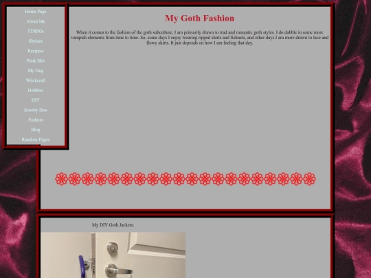 fashion pages/goth screenshot
