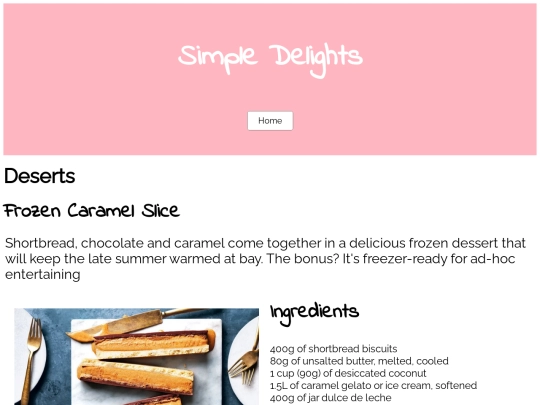 pages/deserts screenshot