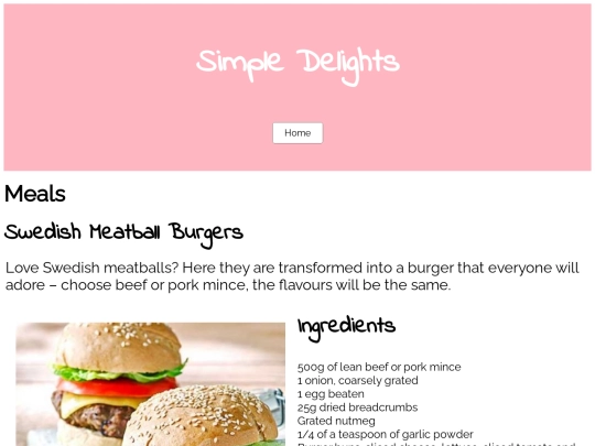 pages/meals screenshot
