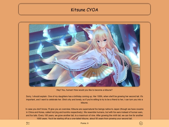 CYOAs/Kitsune screenshot
