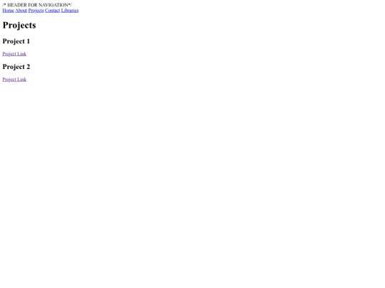Projects screenshot