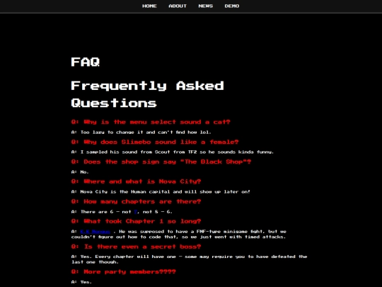 faq screenshot