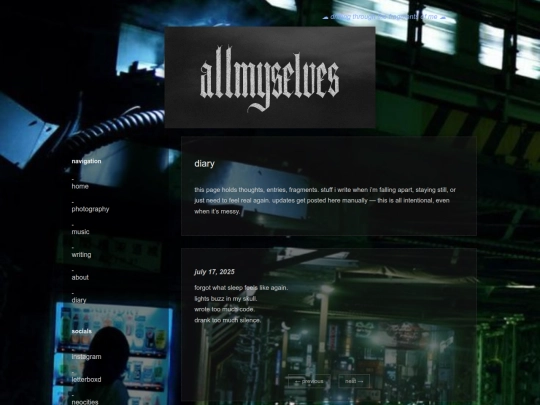 diary screenshot