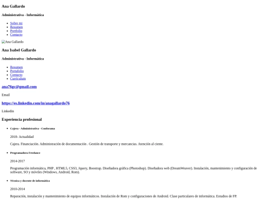 Curriculum screenshot