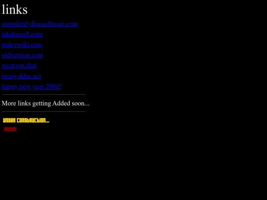 links screenshot
