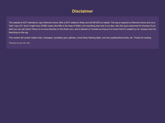 disclaimer screenshot