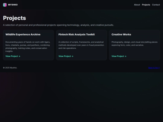 projects screenshot