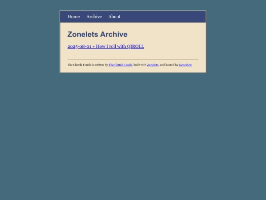 blog/archive screenshot