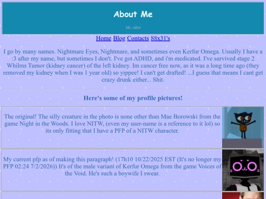 about-me screenshot