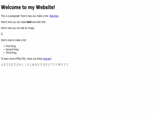 index screenshot
