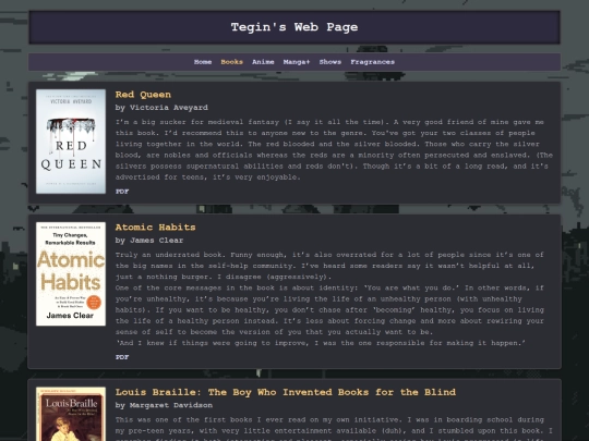 Books screenshot