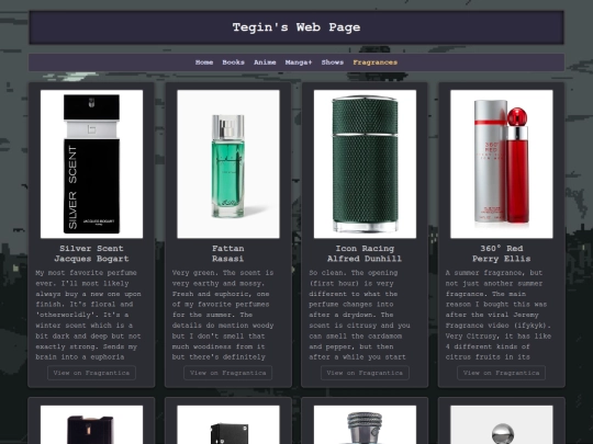 Fragrances screenshot