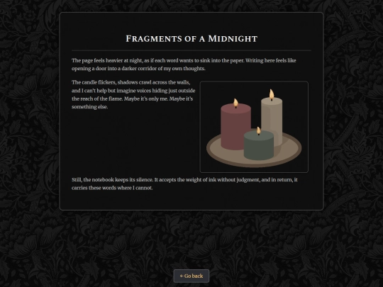 Journal posts/template screenshot