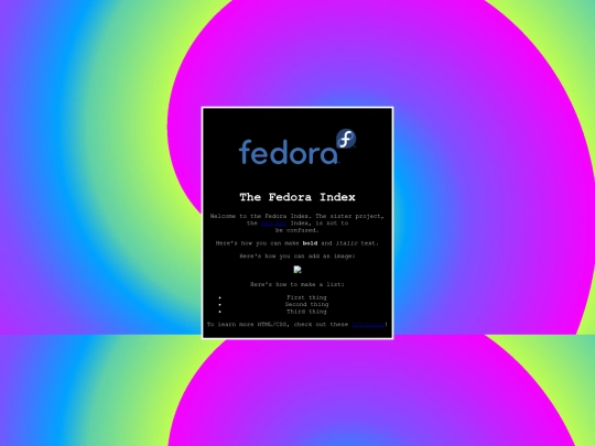 fedoraindex screenshot
