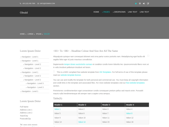 pages/sidebar-left screenshot