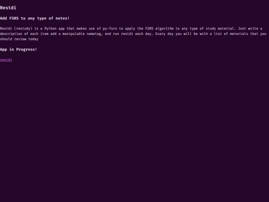 restdi screenshot