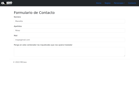 Bootstrap/contacto screenshot
