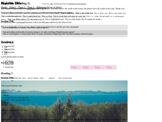 testpage screenshot