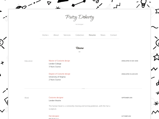 resume screenshot