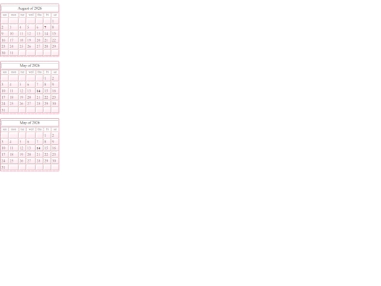 calendarr screenshot