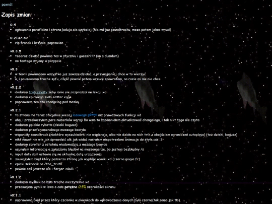 changelog screenshot