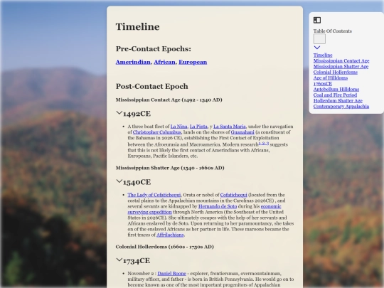 culture/appalachia/timelineAppalachian screenshot